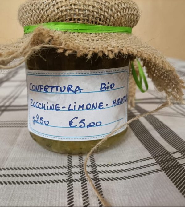 Confettura zucchine, limone e menta